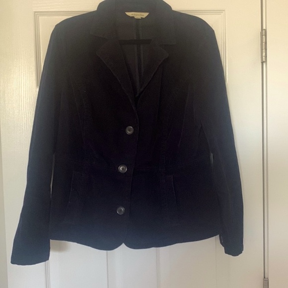 St Johns Bay Corduroy Jacket Navy Blue Size Large